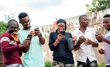 Young people using technology