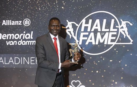 Paul Tergat poses for the photographer during the gala evening of the 2022 edition of the Memorial Van Damme athletics meeting on August 31, 2022.