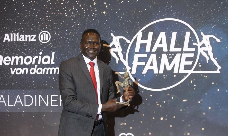 Paul Tergat poses for the photographer during the gala evening of the 2022 edition of the Memorial Van Damme athletics meeting on August 31, 2022.