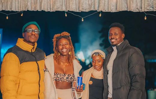 Musician Okello Max and fans during the 2023 first Edition of the Folk Fusion festival