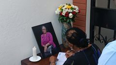 Chief Justice Martha Koome at Monica Kivuti's home