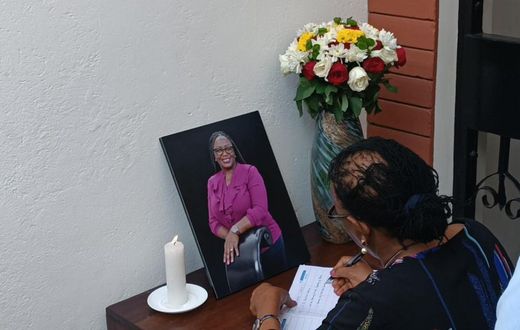 Chief Justice Martha Koome at Monica Kivuti's home