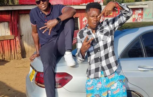 Comedians Oga Obinna and 2mbili