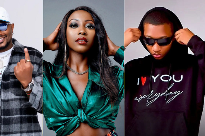 Gengetone artists Ndovu Kuu, Ssaru & Trio Mio