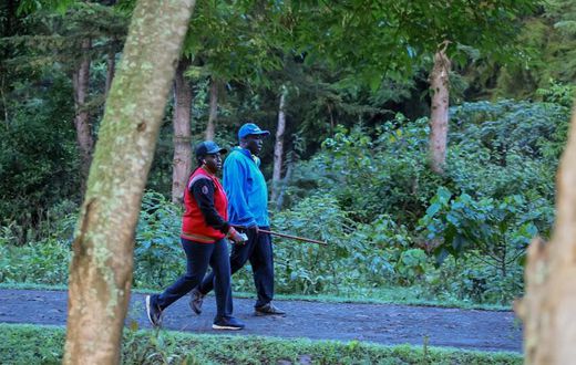 DP Gachagua takes wife, Pastor Dorcas on a hike across Mount Kenya Forest