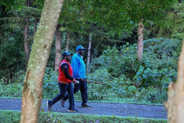 DP Gachagua takes wife, Pastor Dorcas on a hike across Mount Kenya Forest
