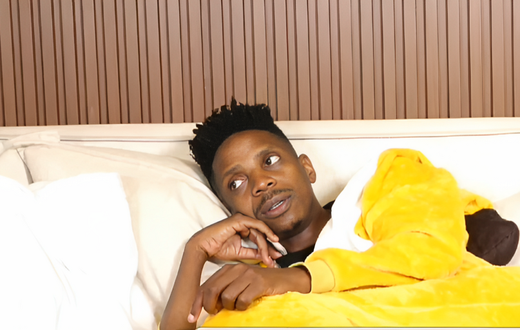 Comedian Eric Omondi during a livestream on his social media channels on August 25, 2023