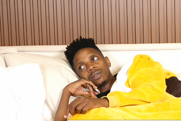 Comedian Eric Omondi during a livestream on his social media channels on August 25, 2023