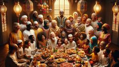 An AI-generated image of a family enjoying Eid ul-Fitr celebrations