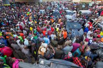 Opposition leader Raila Odinga addressing his supporters in Kiambu on Friday, March 17, 2023
