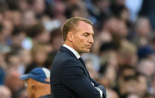 Leicester City Manager Brendan Rodgers during the match against Tottenham on September 17, 2022.