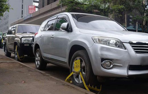 A vehicle parked in Nairobi