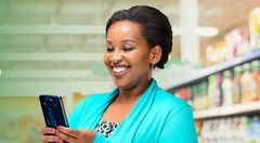 A Kenyan using their phone