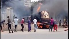 Tanker carrying LPG explodes in Embakasi along Outering Road
