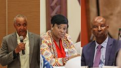 Ambassador Kamau Macharia, Kanze Dena and Kinuthia Mbugua