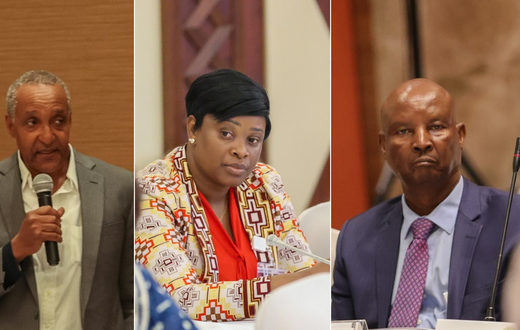 Ambassador Kamau Macharia, Kanze Dena and Kinuthia Mbugua