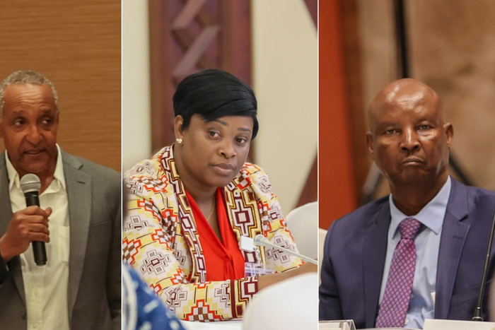 Ambassador Kamau Macharia, Kanze Dena and Kinuthia Mbugua