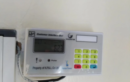 A Kenyan power token metre