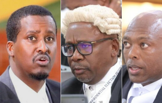 Lawyers Somane Mahat, Githu Muigai and Kamau Karori