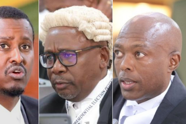 Lawyers Somane Mahat, Githu Muigai and Kamau Karori