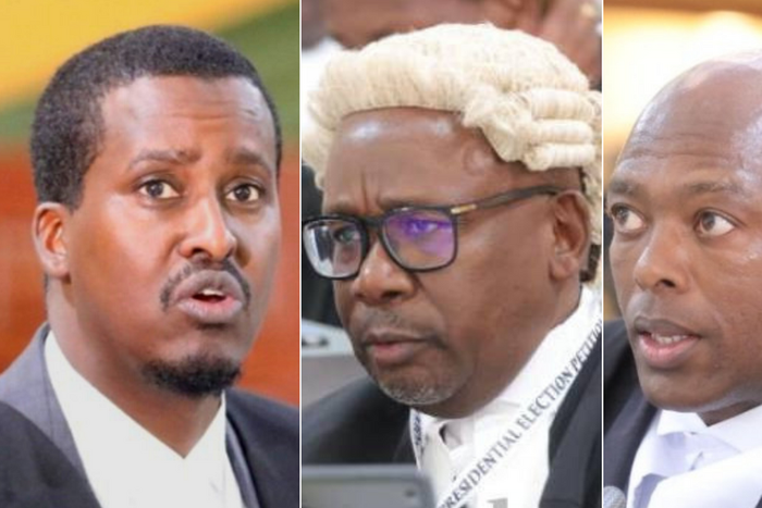 Lawyers Somane Mahat, Githu Muigai and Kamau Karori