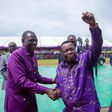 President William Ruto with COTU Secretary-General Francis Atwoli at Uhuru Gardens during the 2024 Labour Day celebrations
