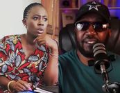 A collage image of Akothee and Andrew Kibe