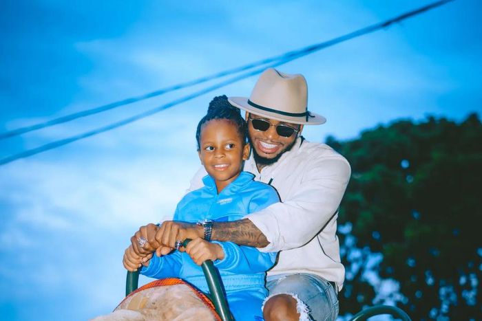 Diamond Platnumz and her daughter Princess Tiffah