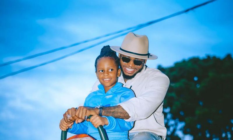 Diamond Platnumz and her daughter Princess Tiffah