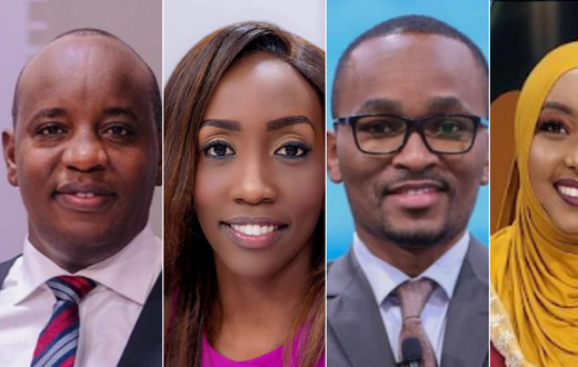 RMS Editorial Director Linus Kaikai, Managing Editor (Swahili) Jamila Mohamed, Senior news anchor, and Business News Editor Yvonne Okwara and news anchor Sam Gituku