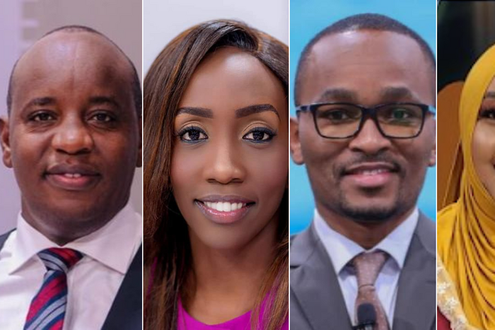 RMS Editorial Director Linus Kaikai, Managing Editor (Swahili) Jamila Mohamed, Senior news anchor, and Business News Editor Yvonne Okwara and news anchor Sam Gituku