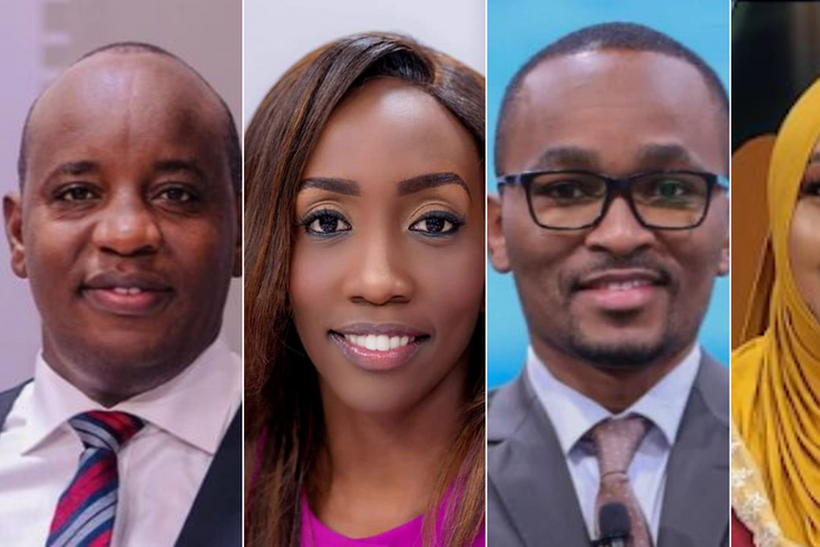 RMS Editorial Director Linus Kaikai, Managing Editor (Swahili) Jamila Mohamed, Senior news anchor, and Business News Editor Yvonne Okwara and news anchor Sam Gituku