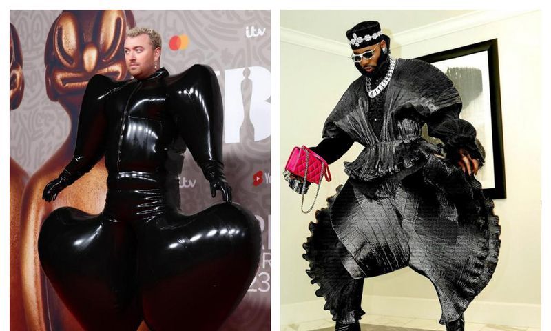 Sam Smith and Swanky Jerry in bogus trousers [Instagram]