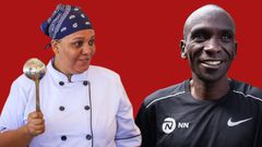 Maliha Mohammed (left) and Eliud Kipchoge