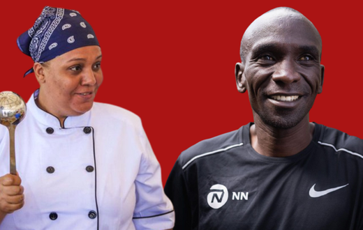 Maliha Mohammed (left) and Eliud Kipchoge