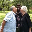 Edwin Chiloba with his adoptive parents Peter and Donna Pfaltzgraff