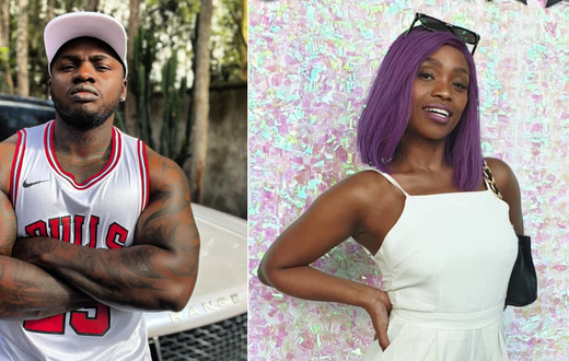Khaligraph Jones (left) and Stella Mwangi