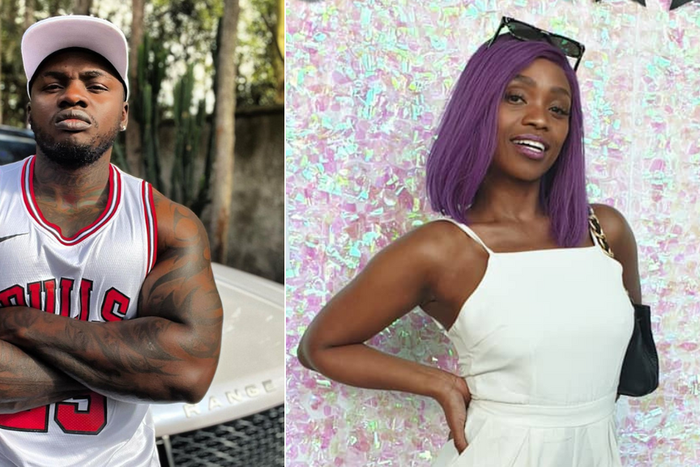 Khaligraph Jones (left) and Stella Mwangi