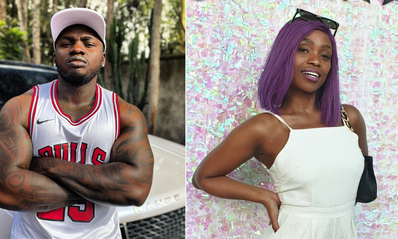 Khaligraph Jones (left) and Stella Mwangi