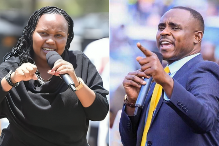 A collage of former Senator Millicent Omanga and UDA Secretary General Cleophas Malalah