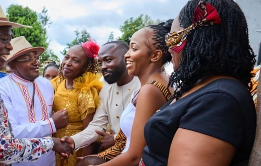 Deputy President Rigathi Gachagua at the traditional wedding of Juja MP George Koimburi's daughter, Shiru Koimburi