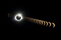 A series of images stitched together show different phases of a solar eclipse.Jonathan Ernst/Reuters