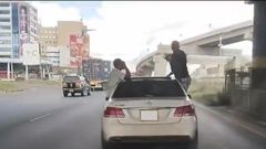 A screengrab of a video showing reckless behaviour in car driven along Mombasa Road