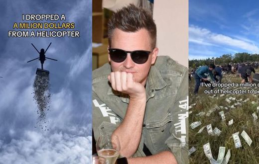 Here's why Czech influencer dropped $1 million cash from a helicopter to his fans as gift