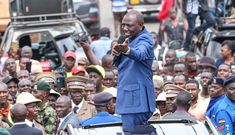 President William Ruto addressing a public rally