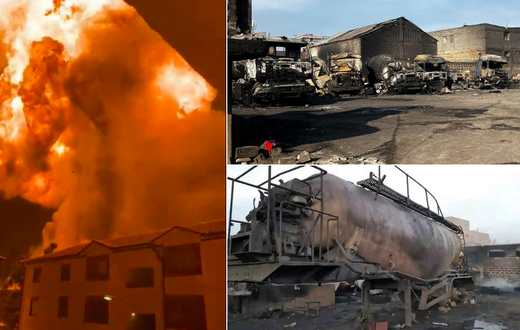 Images of an explosion that occurred in Embakasi, Nairobi on February 1, 2023