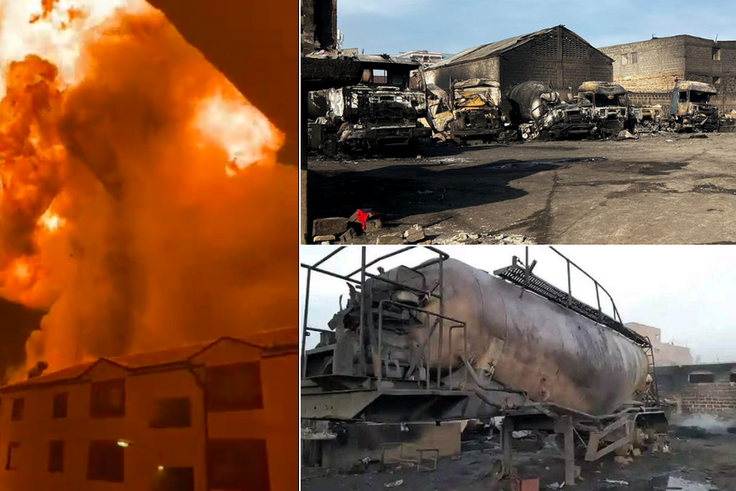 Images of an explosion that occurred in Embakasi, Nairobi on February 1, 2023