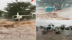 A Robinson R66 Turbine helicopter swooped in with daring precision to rescue the occupants of a lorry that was mercilessly washed away by floodwaters in Lerata, Samburu county on November 2, 2023