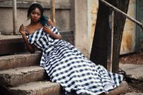 A lady in casual day dress