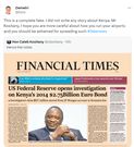 Demetri Sevastopulo debunks claims by KAA Chair Caleb Kositany